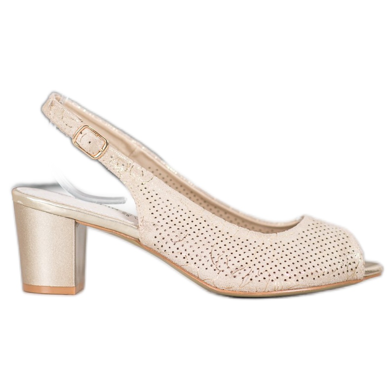 Goodin Openwork de salto alto amarelo