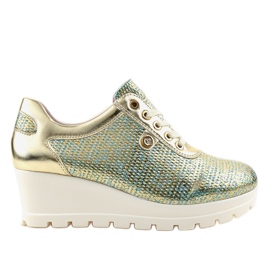 Tênis Golden Trendy Wedge JFL663-5 dourado