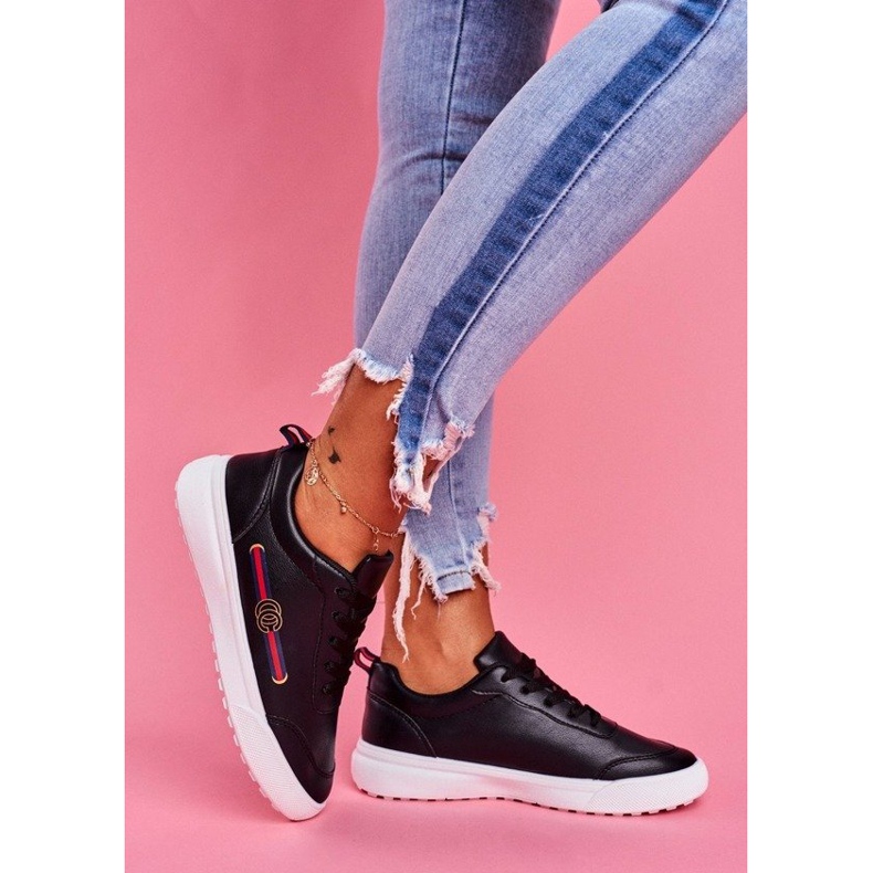 SEA Sapatos esportivos femininos pretos BL161