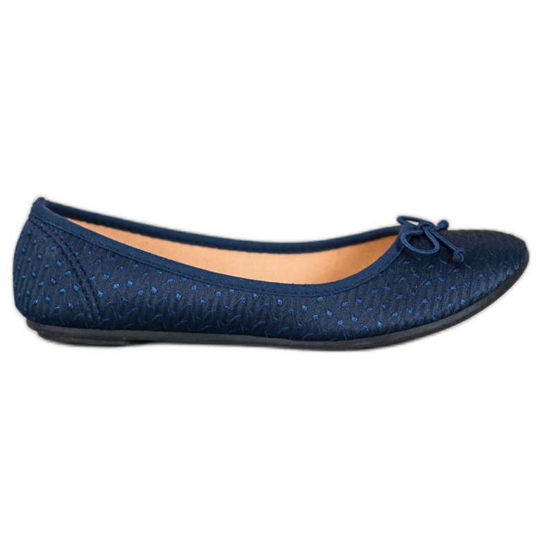 McKey Bailarina casual com um arco azul marinho azul McKey Bailarina casual com um arco azul marinho azul