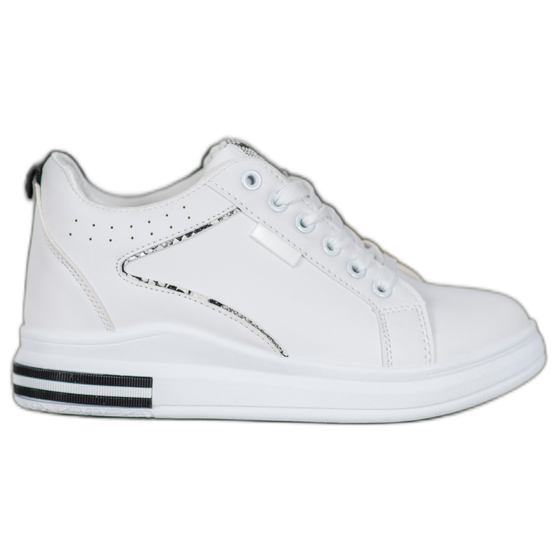 SHELOVET Sapatos Brancos Com Cunha Escondida