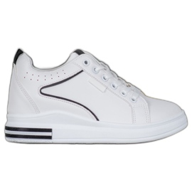 SHELOVET Sapatos Brancos Com Cunha Escondida