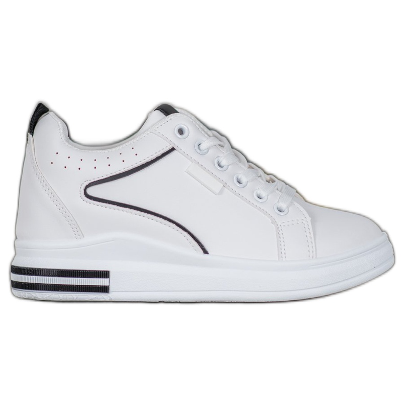 SHELOVET Sapatos Brancos Com Cunha Escondida