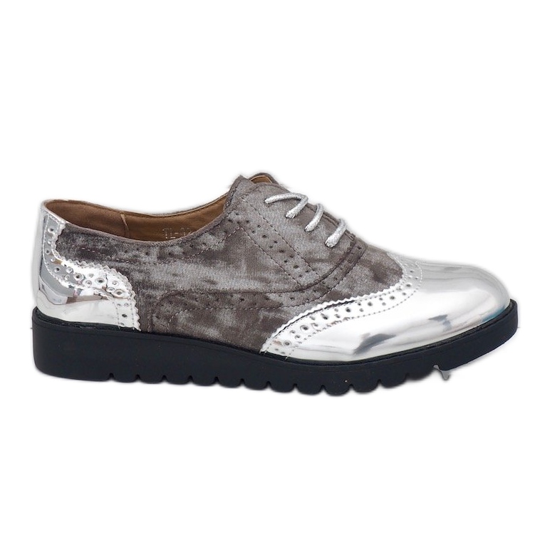 Sapatos de camurça vermelha TL-62 cinza