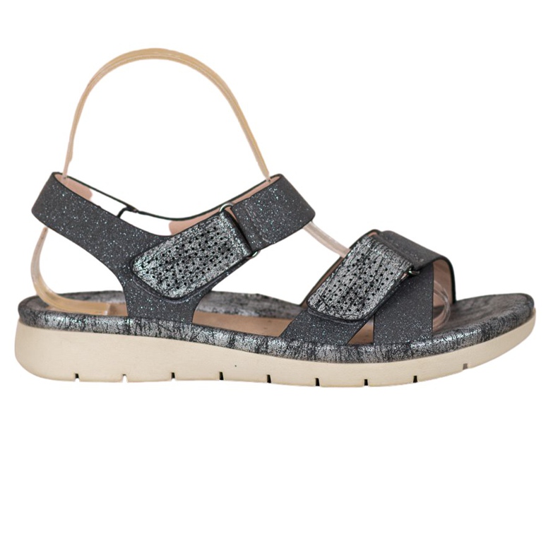 Sandálias de velcro VINCEZA preto cinza