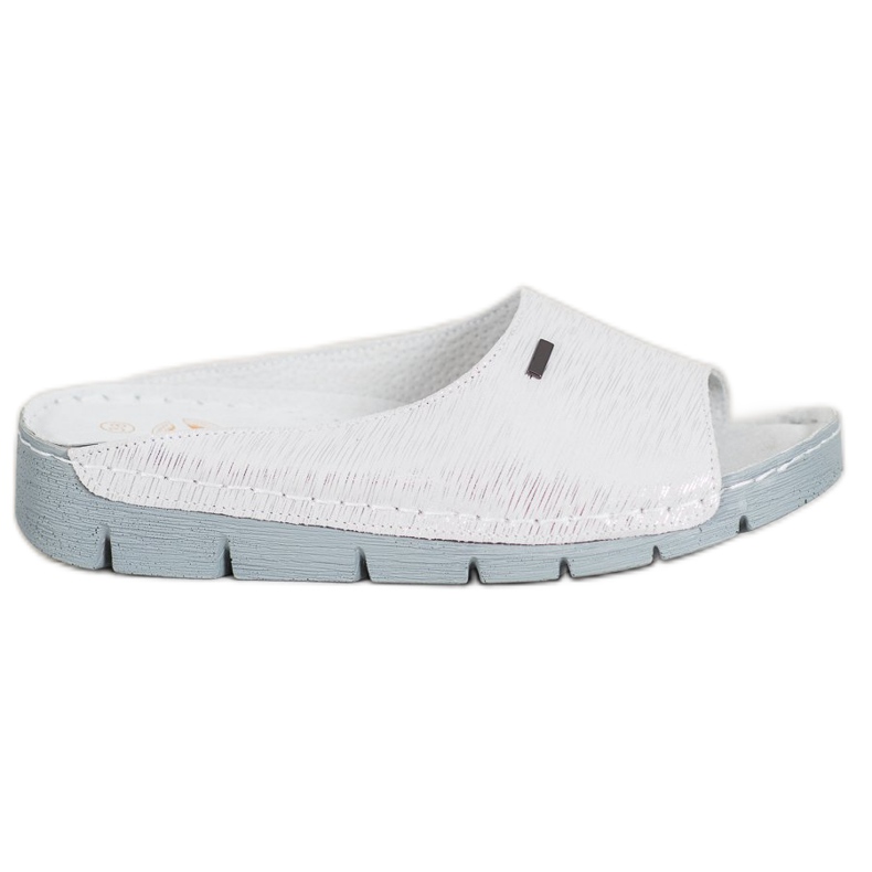 Goodin Chinelos de couro confortáveis cinza