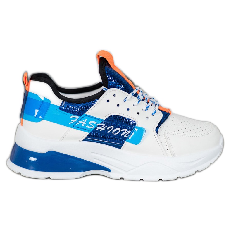 SHELOVET Tênis Moda Branca branco azul