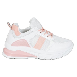 SHELOVET Tênis elegantes com malha branco