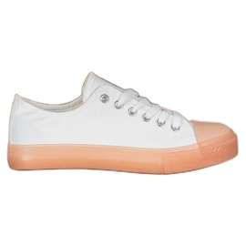 SHELOVET Tênis Com Sola Colorida branco SHELOVET Tênis Com Sola Colorida branco