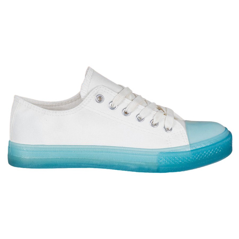 SHELOVET Tênis Com Sola Colorida branco