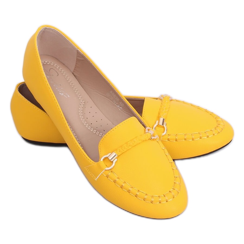 Mocassins de mel feminino A8636 Amarelo
