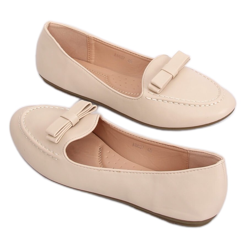 Mocassins bege feminino A8637 bege
