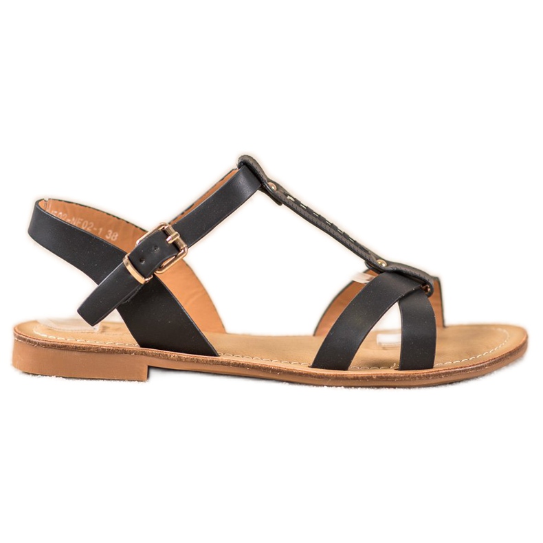 Small Swan Sandálias Pretas Elegantes preto