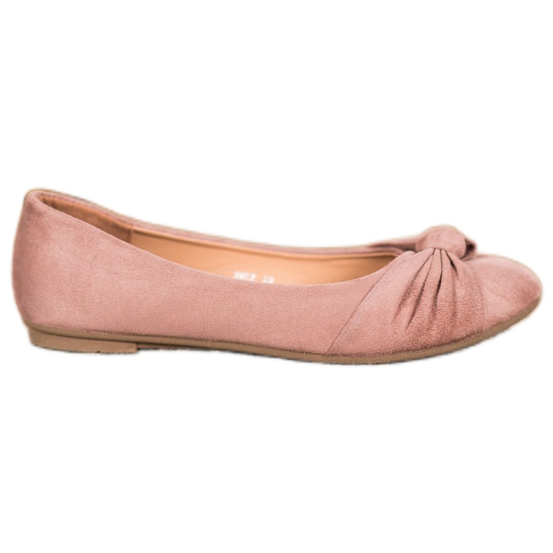 Clowse Bailarinas de camurça confortáveis rosa