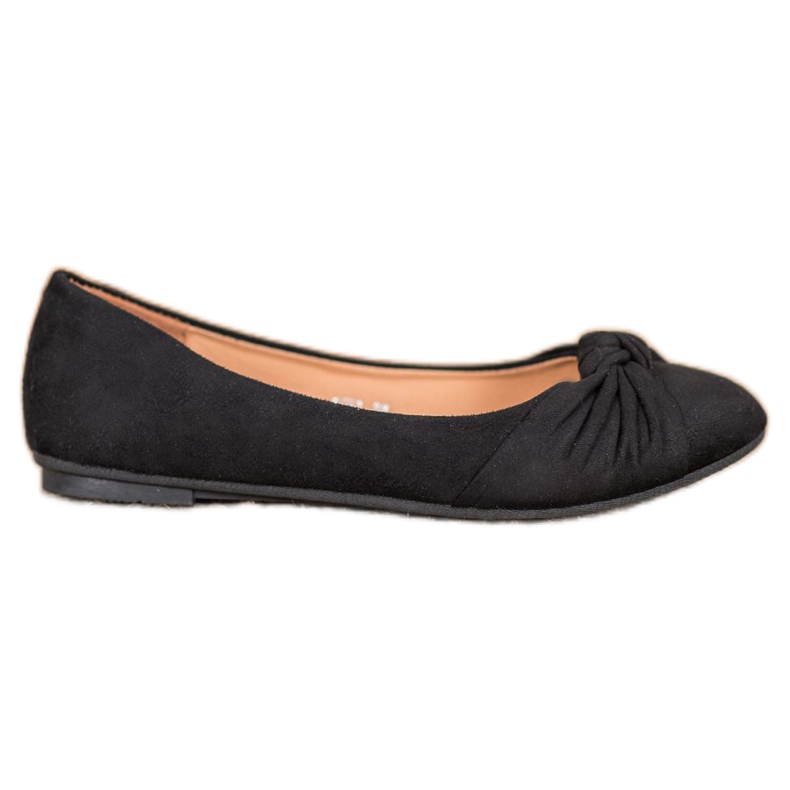 Clowse Bailarinas de camurça confortáveis preto