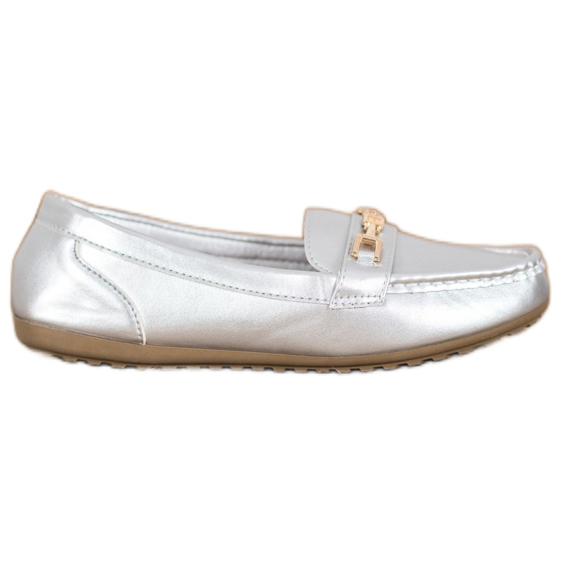 Fama Mocassins de Prata Elegantes