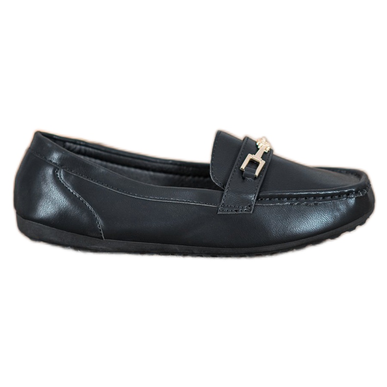 Fama Mocassins Negros Elegantes preto