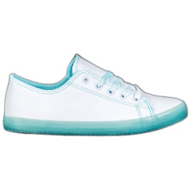SHELOVET Tênis Com Sola Azul branco SHELOVET Tênis Com Sola Azul branco
