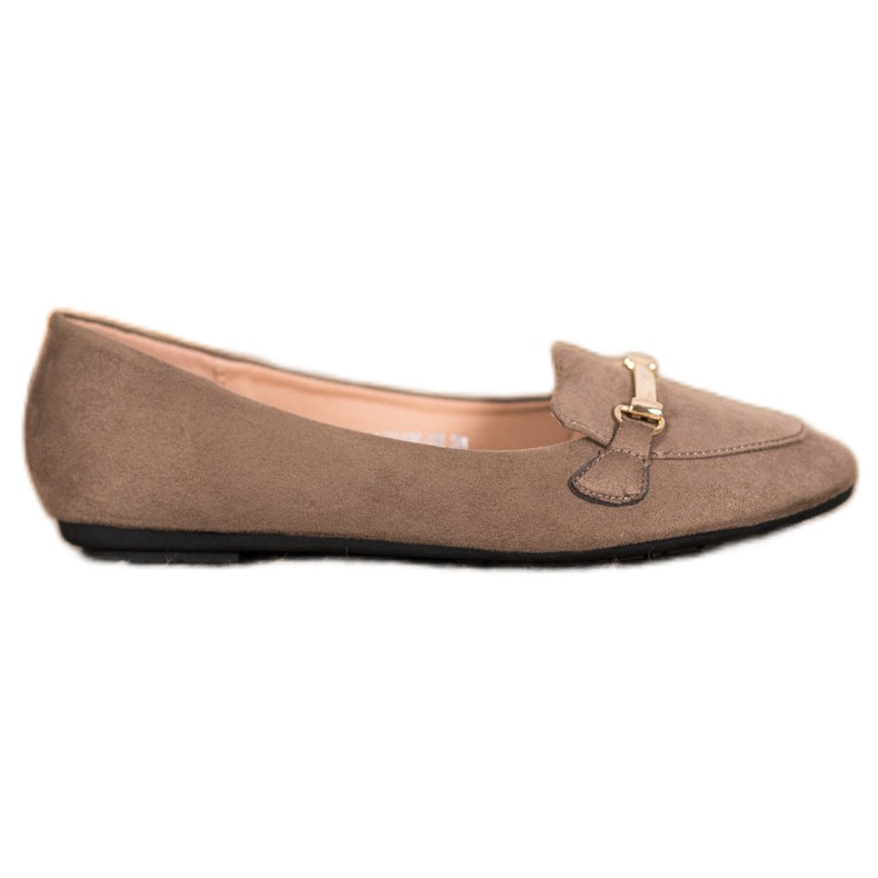 SHELOVET Suede In Ballerinas castanho