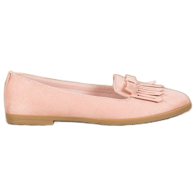 Coura Senhores de camurça clássicos rosa