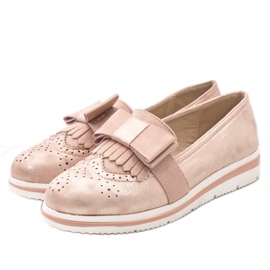 Sapatos rosa fosco na cunha YT-8