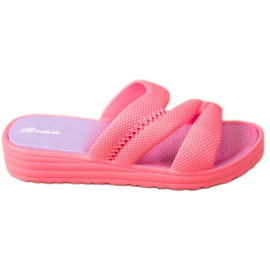 Bona Chinelos confortáveis ​​cor de rosa