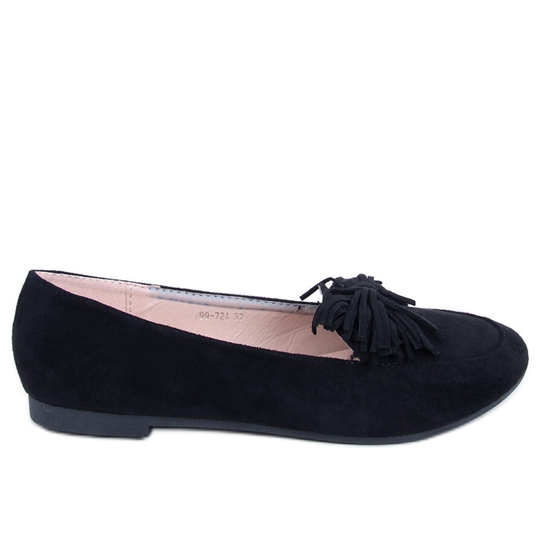 Mocassins femininos negros 99-72A Preto