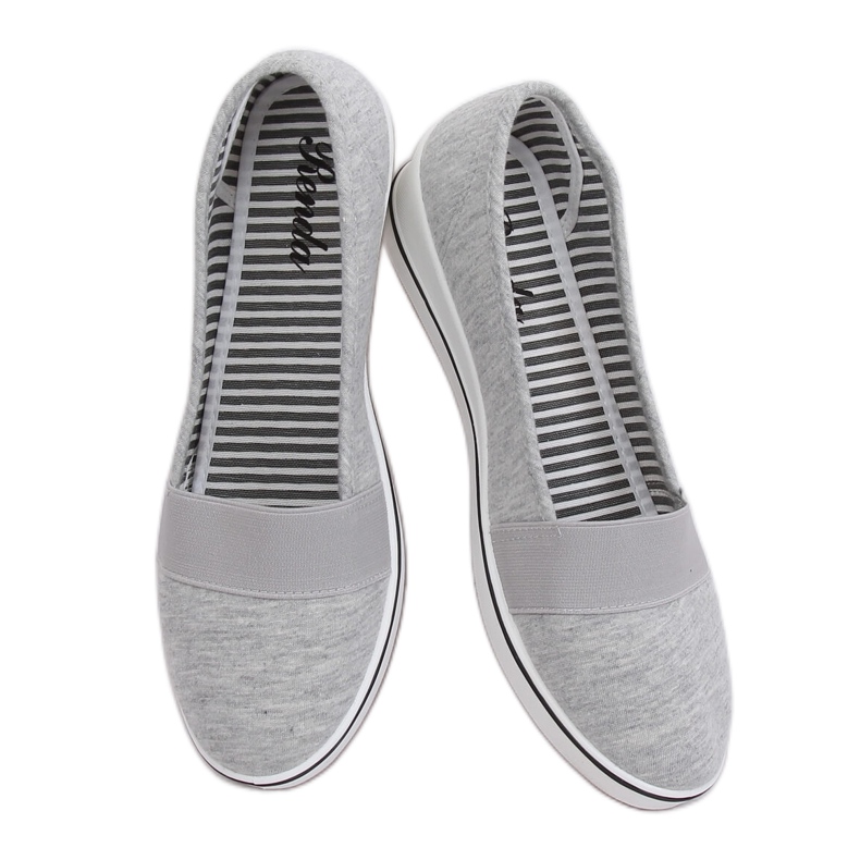 Bailarinas cinzentas em cunhas S81B001 Cinza