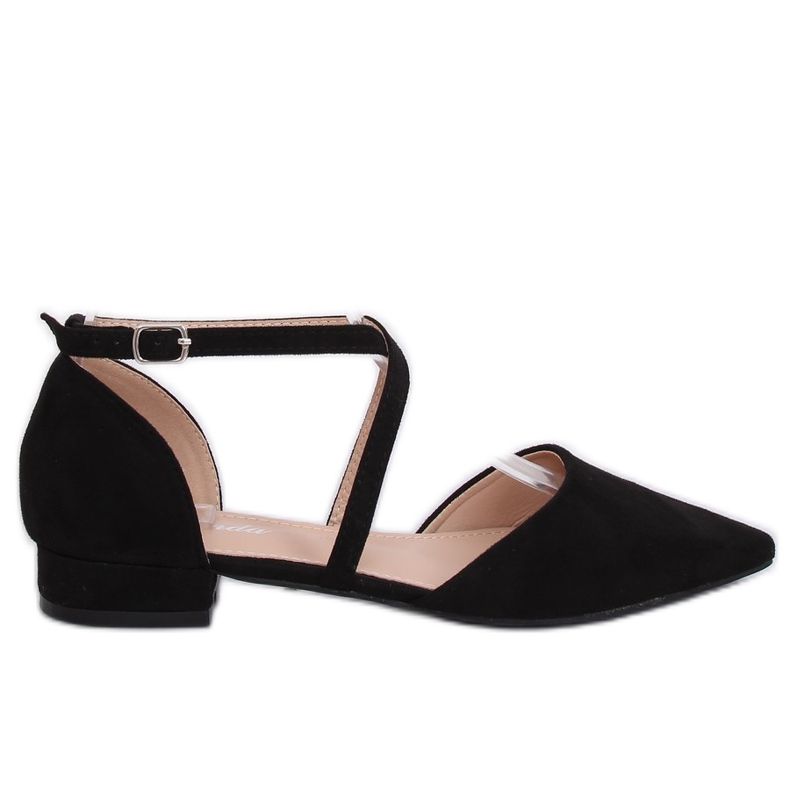 Black S-880 Black cut ballerinas preto