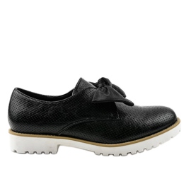 Sapatos deslizantes pretos com laço RS-WED2