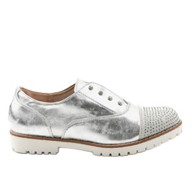 Sapatos prateados deslizantes com tachas GF-FD9 prata