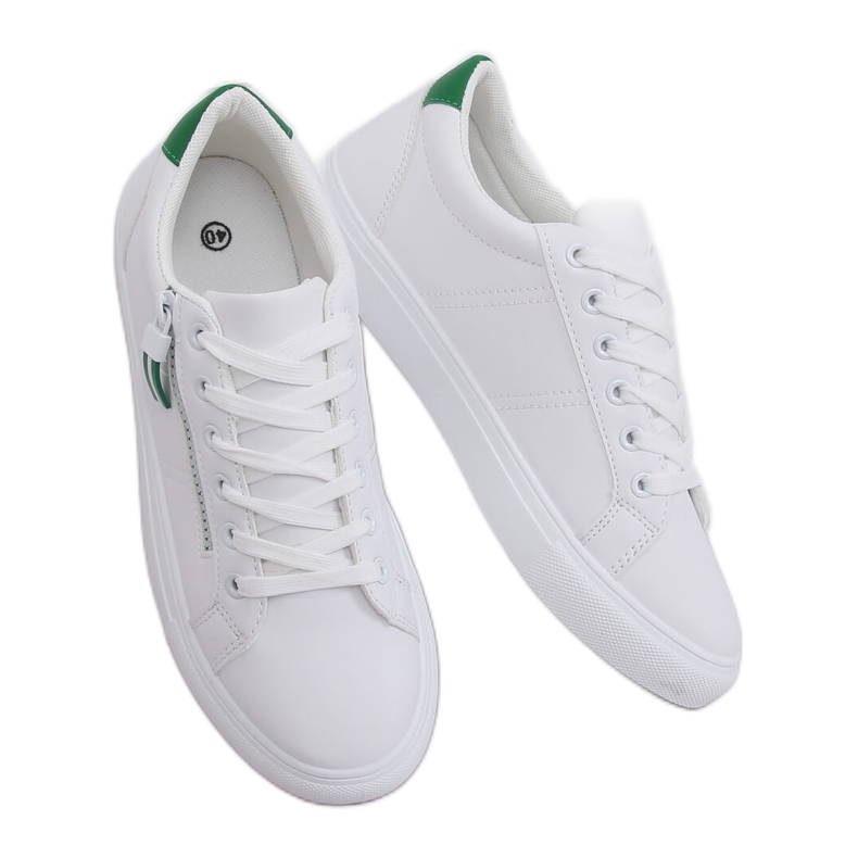 Tênis feminino branco BY-231 WHITE / GREEN