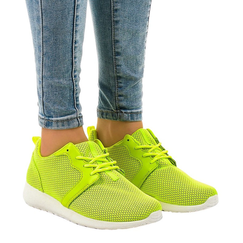 Calçados esportivos femininos verdes Z105