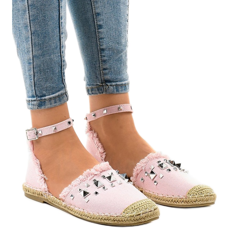 Alpercatas rosa com 2399 tachas