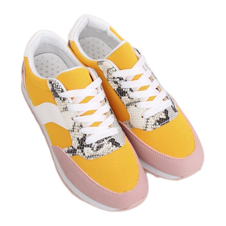 Calçados esportivos femininos BL203 amarelo multicolorido
