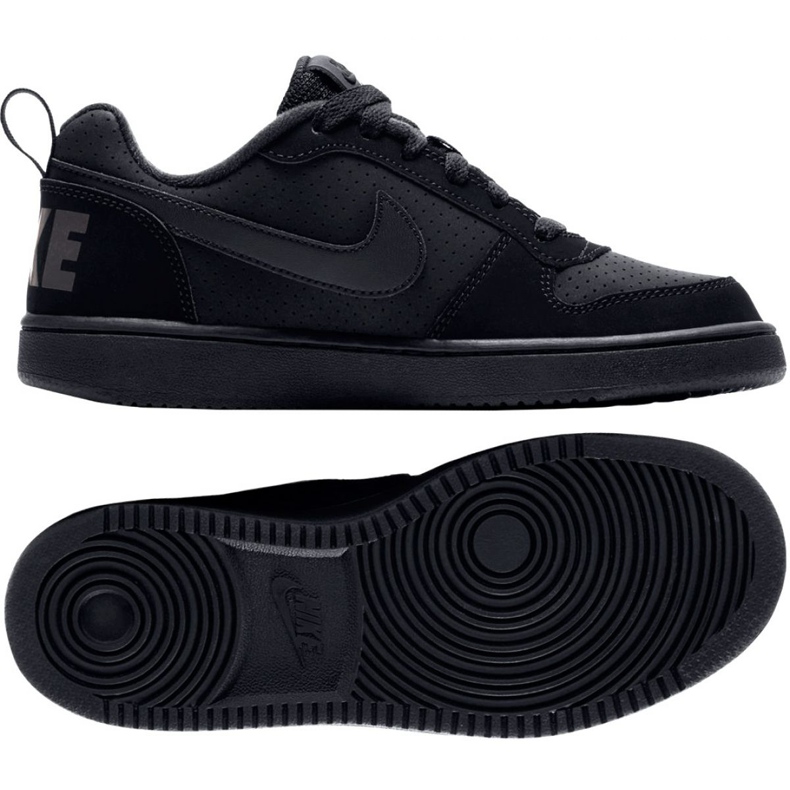 Nike Court Borough Low Gs 839985 001 preto