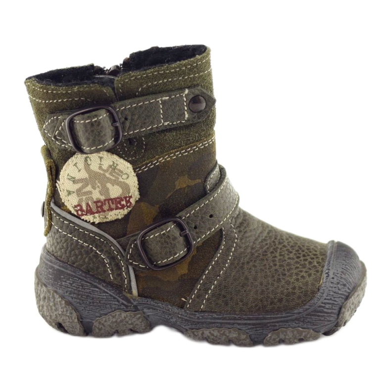 Botas infantis de couro 91543 verde Bartek