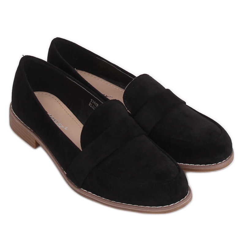 Mocassins femininos negros T366P Preto
