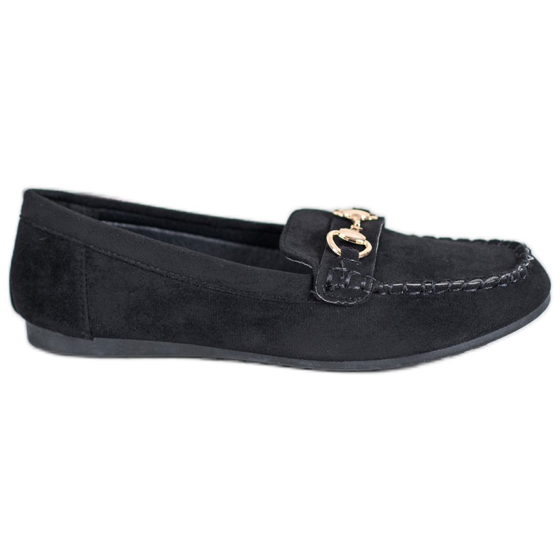 Cm Paris Mocassins Com Ornamento preto