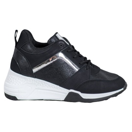 SHELOVET Tênis de cunha preto SHELOVET Tênis de cunha preto