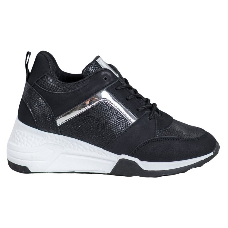 SHELOVET Tênis de cunha preto