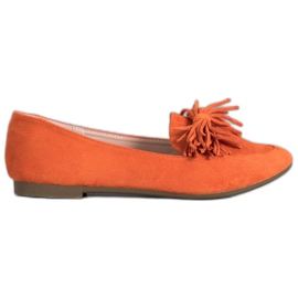 Nio Nio Mocassins com franjas laranja