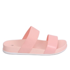 Chinelos rosa CK66P rosa com listras de borracha