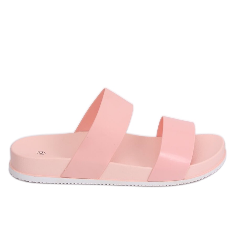 Chinelos rosa CK66P rosa com listras de borracha