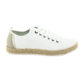 Alpercatas masculinas Big Star 174155 de renda branco marrom