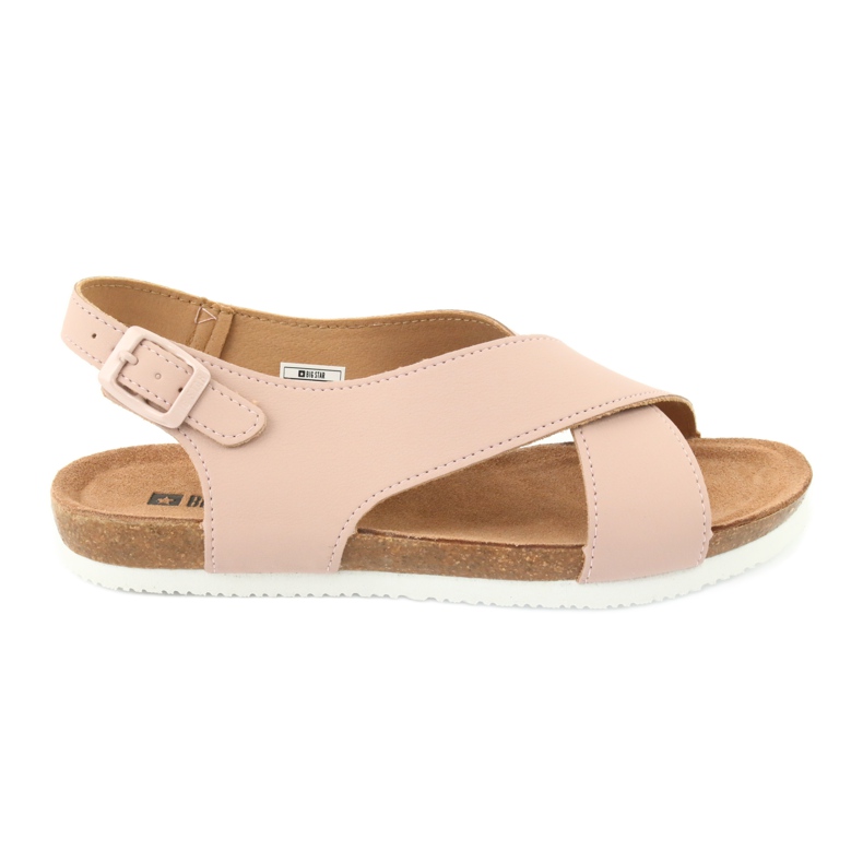 Sandálias femininas Big Star FF274624 rosa