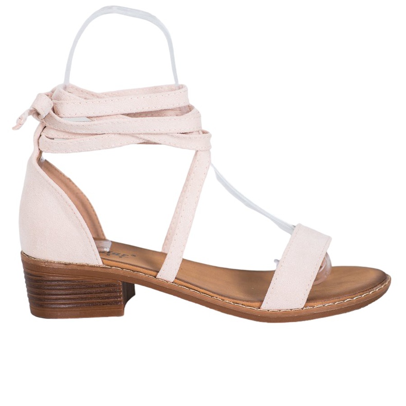 Sandálias amarradas castanho