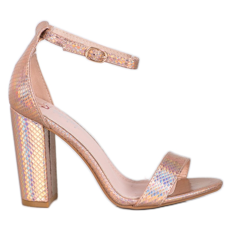 Seastar Sandálias brilhantes sexy dourado