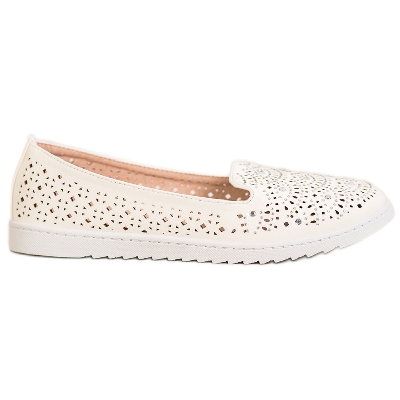 Seastar Senhores Openwork Com Cristais branco