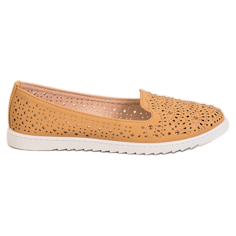 Seastar Senhores Openwork Com Cristais castanho